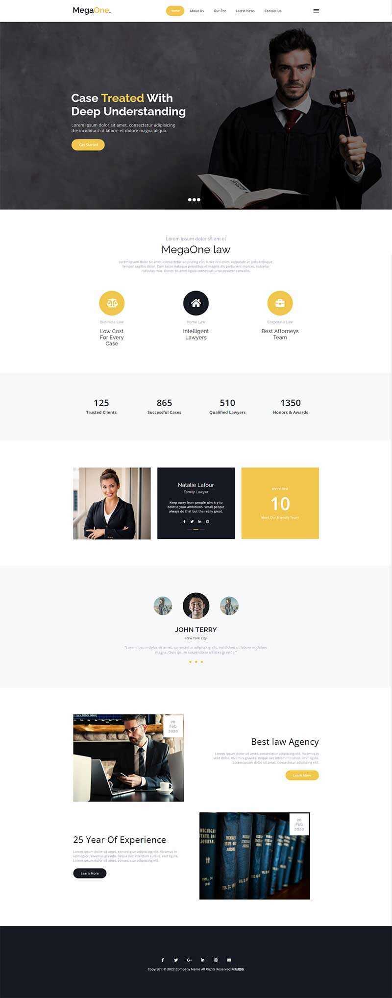 法律咨询服务机构HTML5网站模板-捌零源码