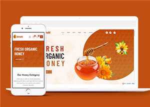 农家蜂蜜网上销售HTML5模板下载-捌零源码