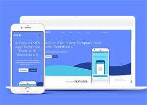 Bootstrap4手机APP网站模板源码-捌零源码