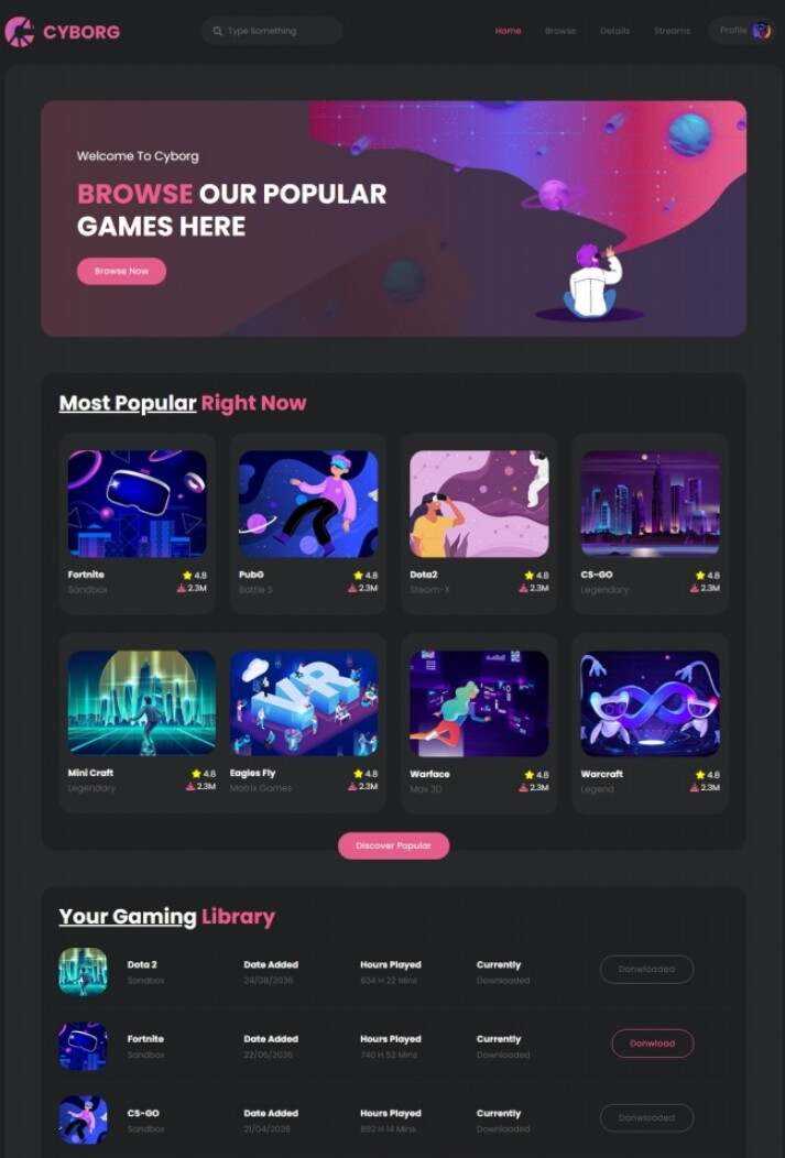 HTML5热门游戏体验宣传网站模板-捌零源码