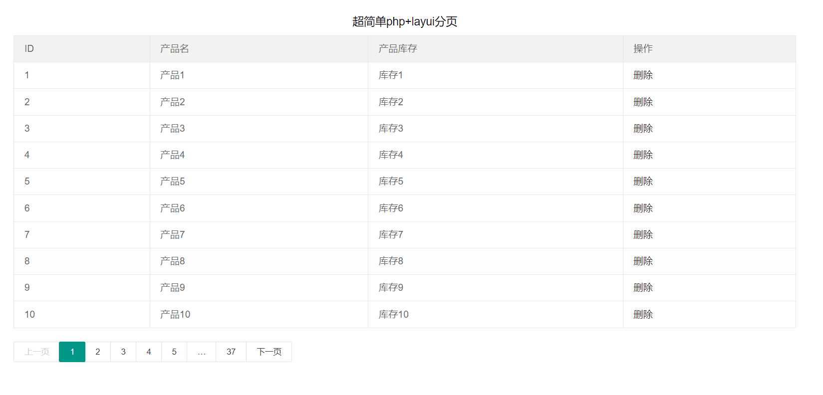 php7+layui超简单分页-捌零源码