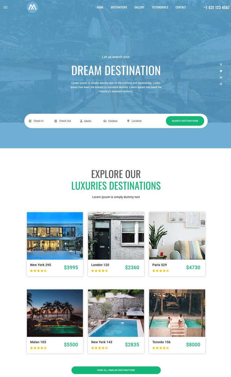 环球旅行酒店预定网站html5模板-捌零源码
