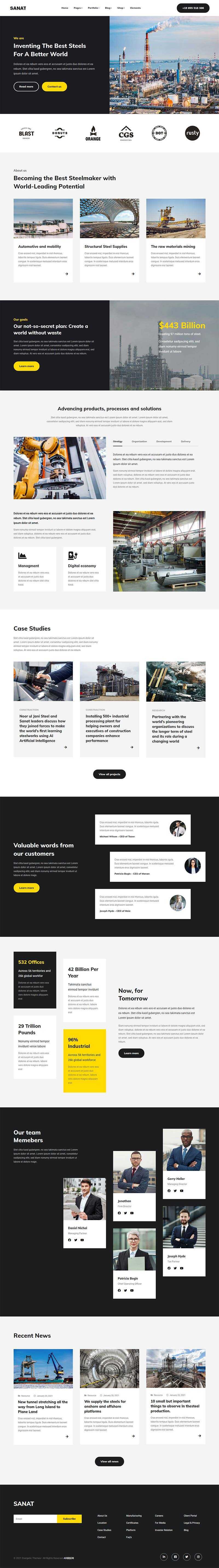 bootstrap重工业集团企业官网html5模板-捌零源码